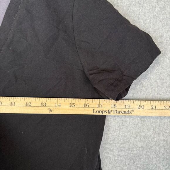 Figs Womens Size XS Technical Collection Scrub Top Black Short Sleeve V Neck - Picture 4 of 7